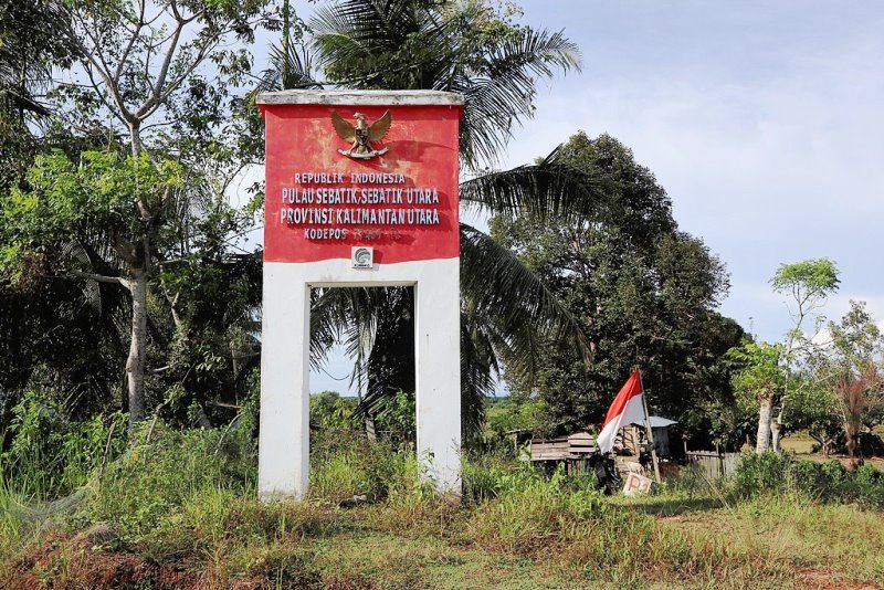 A border area between Indonesia and Malaysia in North Kalimantan
